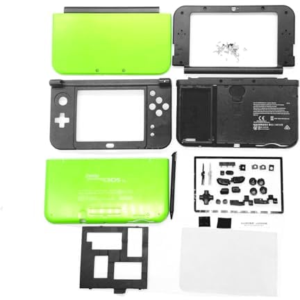 Valley Of The Sun New3DSXL - Carcasa de repuesto para consolas 3DS New3DS XL LL 3DSXL 3DSXL 3DSLL, 5 placas de cubierta + botones, tornillos, lápiz capacitivo, almohadillas, protector y enchufe
