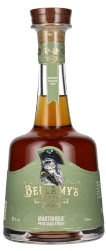 Bellamy's Reserve Rum French Antilles Pear Cask Finish | Zu 100% aus frischem Zuckerrohrsaft gebrannt | Außergewöhnliches Finish in Birnenholzfässern | 1 x 700ml
