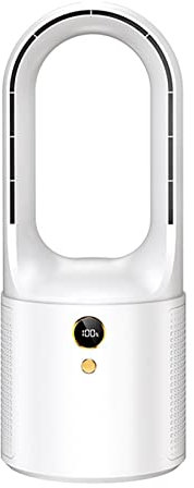 AGONEIR Ventilateur électrique de bureau réglable à 6 vitesses sans pales - Ventilateur de table sans pales rechargeable - 2000 mAh - Ventilateur sans feuilles pour table de bureau
