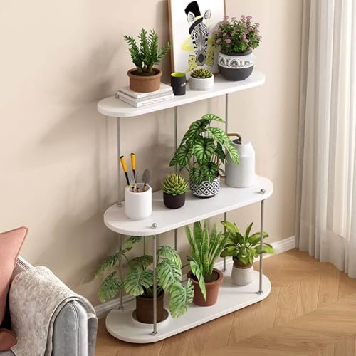 Métal grand Décoratif porte plante, meuble plante jardin interieur, support jardiniere balcon, supports de pots de fleurs extérieur, porte plantes d'intérieur, Diverses plantes peuvent être placées.(W