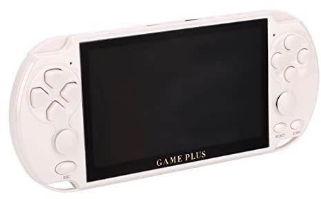 Hiraith Machine de Jeu Portable, Lecteur MP4, écran D'affichage HD 5,1 Pouces, Rechargeable par USB, Portable pour Enfants, Adultes, Cadeaux, avec Câble AV