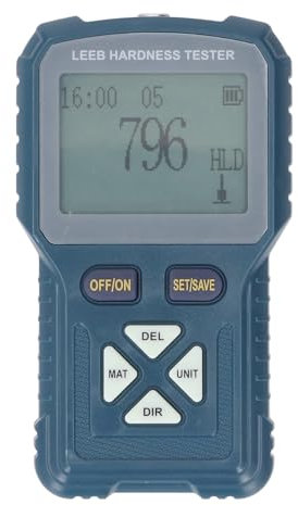 Metall Härte Messer Digital Tragbarer Härte-Tester Hohe Genauigkeit-Messgerät für Stahl Kupfer Messing mit LCD-Display (EU-Stecker)