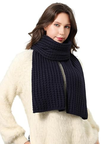 DonDon Schal Damen Winter Winterschal Strickschal - Navyblau