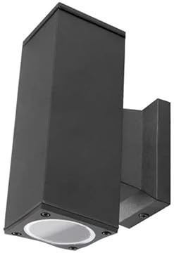 blendend Schwarze Zwei-Wege-Wandleuchte GU10, ohne Lichtquelle, ideal für die Beleuchtung von Innenräumen und zur Schaffung einer gemütlichen Atmosphäre.