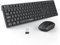 Wireless Keyboard and Mouse Set, 2.4G Wireless Keyboard Mouse with USB Receiver, Full Size QWERTY UK Layout with Numeric Keypad & Multimedia Shortcuts for Windows Computer Laptop PC, Black