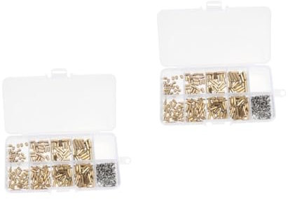 Ciieeo 2 Boxes Screw Nut Assortment Kit Versatile Fastening Parts for Electronics Furniture Office Equipment with Storage Box for Easy Organization