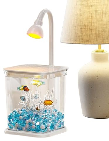 Aquarium für kleine Fische, kompakt – Dekoration für Aquarien, ruhig und ruhig, für Wohnzimmertisch, Büro, Entdecken Sie es, ein Glas zum Angeln im Kampf zu halten