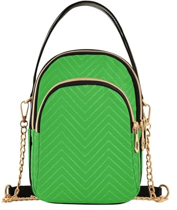 RPLIFE Ivy Green Umhängetaschen für Damen, trendige Umhängetasche mit Kettenriemen