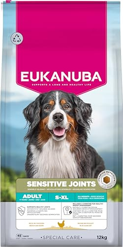 Eukanuba Sensitive Joints Trockenfutter für Hunde mit Huhn, 12 kg | Special Care | Trockenfutter | für Hunde mit empfindlichen Gelenken | zur Unterstützung der Mobilität