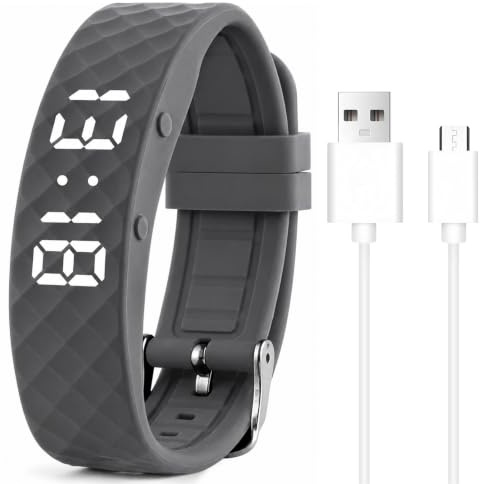 Vibrationswecker Armband – Stummer Wecker für Tiefschläfer & Partner, Smartes Vibrationsarmband mit Schlafphasen-Erkennung, Wiederaufladbar (Silbergrau)