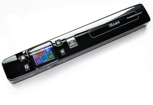 Scanner portatile A4 1050 DPI – Digitalizzatore manuale ad alta velocità, Libri Documenti Foto, Formato JPG/PDF, Scheda MicroSD 32 GB, Batteria Integrata, Display LCD – iScan Handheld