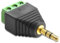 4x Delock Adapter Audio Klinke Stecker 3,5 mm > Terminalblock 3 Pin
