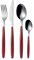 Guzzini - My Fusion, 24-teiliges Besteckset - Rot, 16,8 x 7,5 x h25,5 cm - 11070055