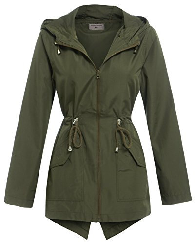 SS7 Femmes Floral Coupe-Vent imperméable Festival, Tailles 8 pour 16 - Kaki Lolo, 38
