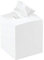 mDesign Kosmetiktücherbox quadratisch - praktische Papiertuchbox für Hygienepapier im Badezimmer - Tissuebox in modernem & elegantem Design - Farbe: weiß