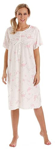 Ladies Lady Olga Polycotton Short or Long Sleeve Floral Nightie, Pyjamas, Wrap Multicolor Size 10-32 (18-20)