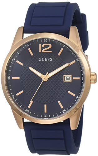 Guess Homme Analogique Quartz Montre avec Bracelet en Silicone W0991G4