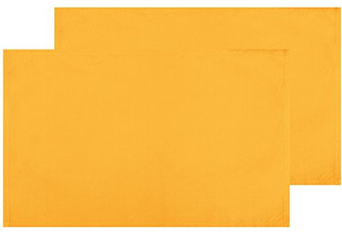 Bestlivings 2er Set Tischsets Platzset Tischuntersetzer Platzdeckchen Tischdeko Tischmatte Essensunterlage Maße 30x45 cm, Farbe: Hellorange - Marigold