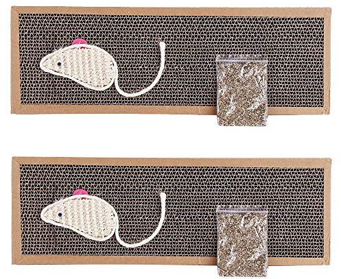 BPS 2Pcs Rascador Gatos Rascador de Cartón Juguetes Gatos Accesorio Ideal para Afile Las Uñas (2 Pcs 13x38cm) BPS-1852 * 2