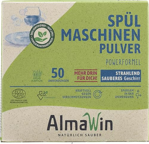 AlmaWin Bio Spülmaschinen Pulver (6 x 1,25 kg)