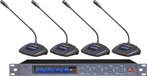 Kit per conferenze wireless UHF con 4 microfoni da tavolo - KARMA SET 8042