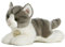 AURORA MiYoni, Tabby Cat 8 Zoll, 10813, Grau und Weiß, Stofftier für Kinder