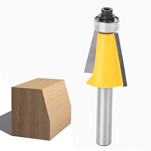 Oberfräser, 8mm Schaft Verleimfräser Kantenfräser mit Lager Holzbearbeitung Fräser (15°)