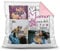 Print Royal Foto-Kissen inkl. Füllung zum Selbstgestalten - für Mama - mit eigener Collage und Spruch - Bestes Fotogeschenk/Geburtstagsgeschenk - Farbkissen Rückseite Rosa
