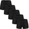KNITLORD Lot de slips en bambou pour homme - Respirants et doux - Multicolore, Noir - Lot de 5, L