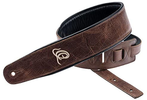 Ortega Guitars Gitarrengurt Länge Verstellbar - Akustik Gitarre / Bass, E-Gitarre, E-Bass - Classic Series - Echtleder, Vintage Brown (OSCL-4) | Länge verstellbar, für Akustik Gitarre / Bass, E-Gitarre, E-Bass,OSCL-4