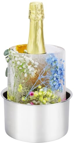 Molde de hielo, molde de cubo de hielo, enfriador de botellas de vino, molde de cubo de hielo para vino, champán y cócteles, regalo ideal para fiestas especiales, bodas, día de la madre, Acción de