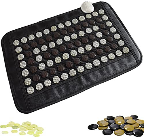 YZBBSH Infrared Heating Pad Tourmaline jade pad for pain relief Natural Jade Tourmaline Mat Infrared Heat Therapy Healing, Adjustable Temperature,Relieve Pain and Relax for Home Office