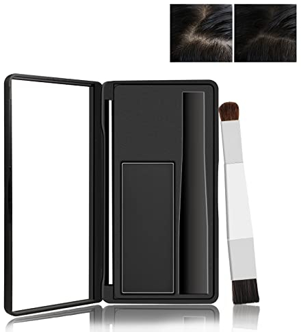 Boobeen Mehrzweck-Haaransatz-Schatten-Pulver-Set, Wurzel-Ausbesserungs-Pulver, temporäre Concealer-Palette mit Makeup-Pinsel, sofortige Abdeckung der Haarfarbe