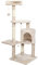 Arbre à Chat Plusieurs Niveaux 112 cm de Haut, 1 Niche, 3 La Plateforme, 1 Pompons, 1 Corde en sisal et Arbre à Chat pour Jouer et se Reposer, Beige Inventaire en Allemagne