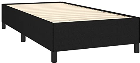 Tidyard Struttura,Letto a Molle,Singolo,in Tessuto,Nero,Moderna,Senza Testiera,100x200 cm,Altezza 35 cm,Struttura,Giroletto,Telaio,Letto a Molle in Tessuto,Letto con Doghe,Sttruttura Letto,in Tessuto