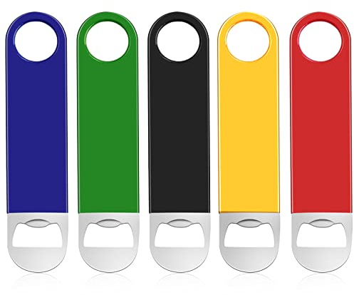 Bar Blades 5PCS Flat Bottle Openers Stainless Steel Bartender Openers Beer Bottle Opener for Kitchen Bar Restaurant