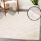 Teppich - Wohnzimmer Kuschwelweich 80x150cm Pastell Creme Flauschig Karo Muster Modern Deko Teppiche Weich Schlafzimmer