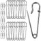 Sicherheitsnadeln Groß, 15 Stück Kilt Sicherheitsnadeln, 50 mm Rostfreier Stahl Heavy Duty Sicherheitsnadel, Starke Sicherheitsnadeln für Decken, Strickzeug, Schmuck und Handarbeiten