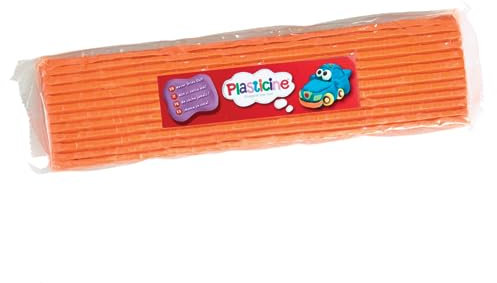 Plastilin One Color Slab 400g - Orange, Modelliermasse für professionelle Animatoren und Modellbauer, trocknet nie aus, machen Skulpturen, Modelle und Stop-Motion-Animationen