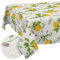 Tischdecke aus Stoff Textil abwaschbar Tischwäsche Tischtuch Baumwolle Polyester Lemon 180x140cm In-/Outdoor Tischdecke