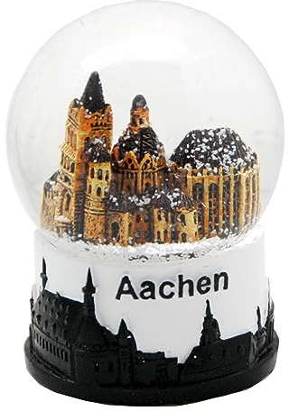 Souvenir Schneekugel Aachen Weltkulturerbe Dom Schüttelkugel Städtereise Mitbringsel | B: 65mm H: 85mm |30071