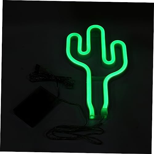 UKCOCO 1stk Kaktus-neon-led-nachtlicht Neonlicht Kakteen-neon-fensterlampe Neon Standlicht Pflanze Leuchtreklame Kaktus Leuchtreklame Stimmungslicht Kleinkind Modellierlicht Pc-kunststoff