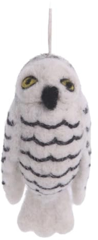Gry & SIF Eule, Schneeeule, Filztier, Fairtrade, handmande, Geschenkidee, Mitbringsel, Geschenkanhänger