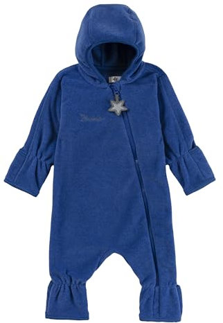 Sterntaler Baby Overall Fleece Unisex - Jumpsuit aus Microfleece Stickerei, Reißverschluss, sowie Hand- und Fußstulpen - kobaltblau, 56