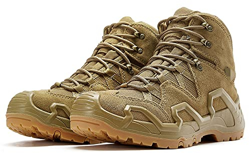 MOooy Stivali Militari Mimetici Uomo Scarpe da Trekking Traspirante Stivali Combat Forze Speciali Scarponi Tactics Combattimento Tattici Stivali Caccia Trekking Desert All'aperto,B-43EU