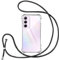 Vauki Funda con Cuerda para Samsung Galaxy A35, Carcasa Transparente PC+TPU Suave Silicona Correa Colgante Ajustable Collar, Protección Case con Cordón para Samsung A35