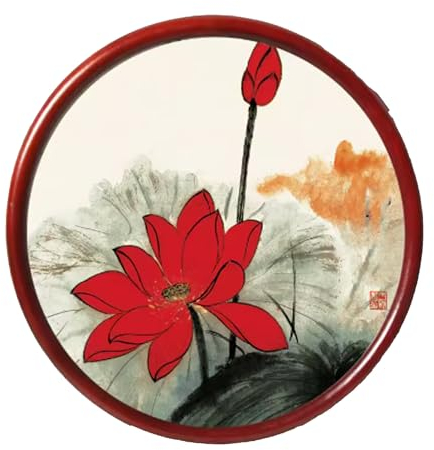 Runder Bilderrahmen, Wandmontage-Fotorahmen, Holz, Stilvoller Bilderrahmen, Heimdekoration, Robust