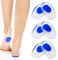 3 Pairs Gel Heel Cups, Heel Cushion Pads, Blue Heel Insoles, Gel Heel Pads for Plantar Fasciitis, Silicone Heel Pads for Heel Pain (S)