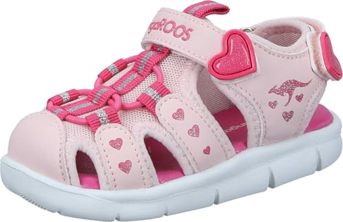 KangaROOS Jungen Unisex Kinder K-Mini Sandale, Frost pink/Daisy pink, 28 EU
