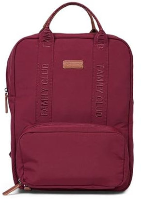 CHILDHOME, Wickelrucksack Family Bag Club, Großes Fassungsvermögen, Multifunktional, 11 Fächer, Isotherm Taschen, Trolley-Koffer Durchgang, Kinderwagenbefestigung, 20,5L, Bordeaux